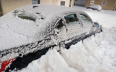 Image showing The roads are snow-blocked