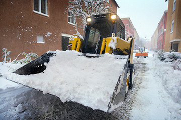 Image showing Snow plow for road cleaning