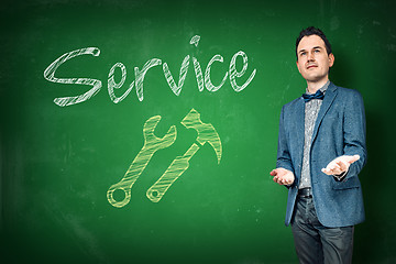 Image showing Service support by a male teacher