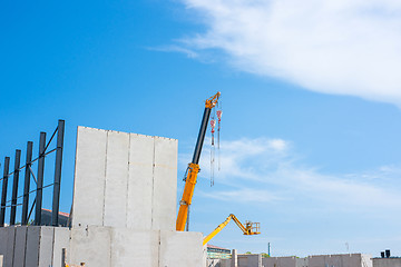 Image showing Construction site with a crane