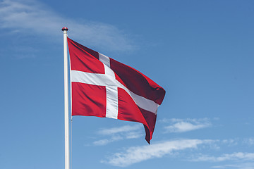 Image showing Denmark flag in red and white colors