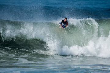 Image showing Bodyboarder in action