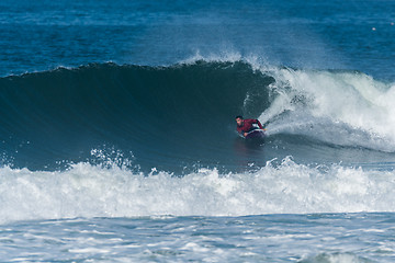 Image showing Bodyboarder in action