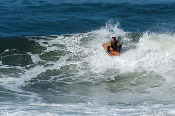 Image showing Bodyboarder in action