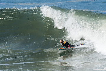 Image showing Bodyboarder in action