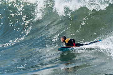 Image showing Bodyboarder in action