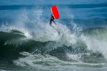 Image showing Bodyboarder in action