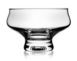 Image showing In front empty glass ice cream dish