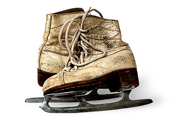 Image showing One pair of women skates are towards each other