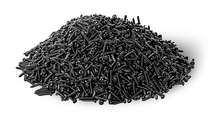 Image showing Heap of screws top view