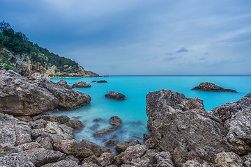 Image showing Agios Nikitas Lefkas island at dusk