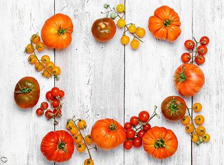 Image showing Assortment of fresh tomatoes