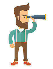 Image showing Man with binocular