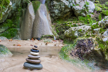 Image showing Zenstones at the waterfalls