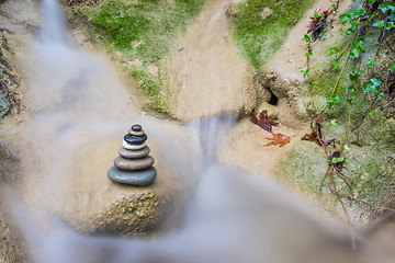 Image showing Zenstones at the waterfalls