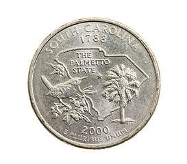 Image showing coin in a quarter of the US dollar