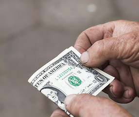 Image showing American money in hand