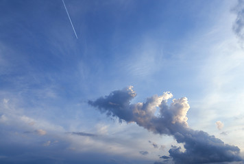 Image showing cumulus clouds in the sky