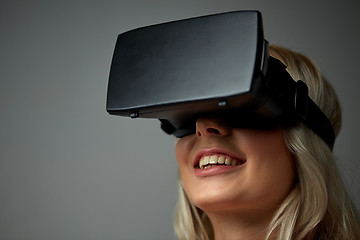 Image showing close up of woman in virtual reality headset