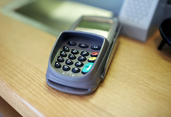 Image showing payment terminal or bank card reader