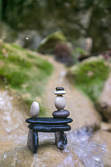 Image showing Zenstones at the waterfalls