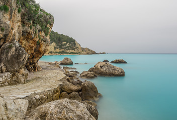 Image showing Agios Nikitas Lefkas island at dusk