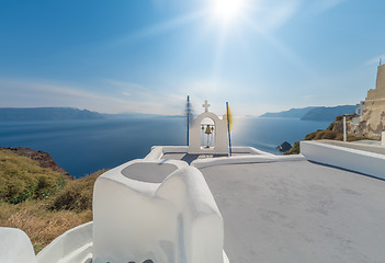 Image showing Church of Oia in Santorini island 