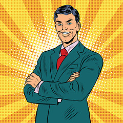 Image showing successful retro businessman