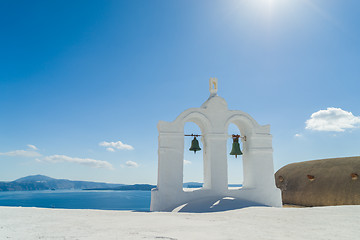 Image showing Church of Oia in Santorini island 