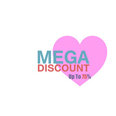 Image showing Mega Discount. Discount sticker. Offer sticker. Discount label. Special discount label. Sale sign. Discount element template. Special offer sticker. Promo sticker. Discount icon. Discount banner