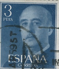 Image showing SPAIN - CIRCA 1949: Stamp printed in Spain showing a portrait of General Francisco Franco 1892-1975 , series \