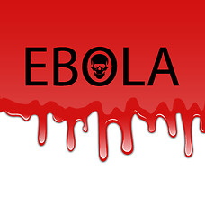 Image showing Bloody background with Ebola virus