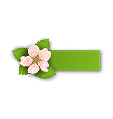 Image showing  Special Offer Sticker with Flower, Isolated on White Background