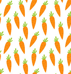 Image showing Seamless Pattern with Ripe Carrots