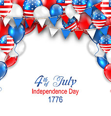 Image showing American Traditional Celebration Background for Independence Day