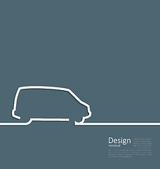 Image showing Laconic Design Car Minibus Cleanness Line