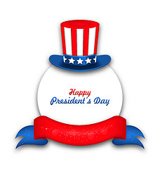 Image showing Celebration Card for Happy Presidents Day of USA