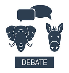 Image showing Concept of Debate Republicans and Democrats