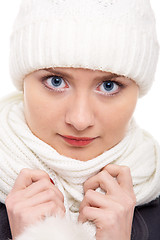 Image showing Girl in winter clothes