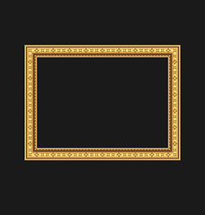 Image showing Vintage picture frame isolated on black background