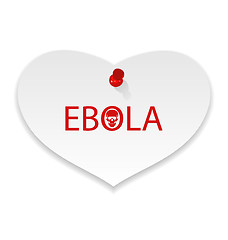 Image showing Warning epidemic Ebola virus, paper memo