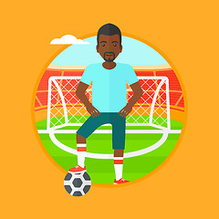 Image showing Football player with ball vector illustration.