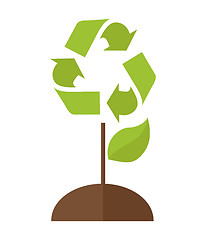 Image showing Tree with recycle symbol