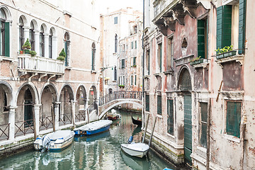 Image showing Traditional canal in Venice from one of the most beautiful viewp