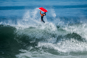 Image showing Bodyboarder in action