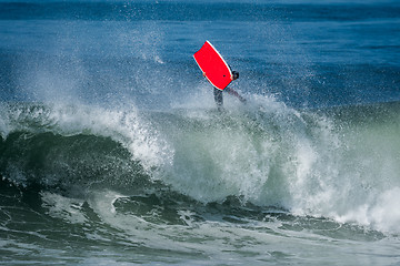 Image showing Bodyboarder in action