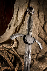 Image showing smart sword of the knight of the middle ages