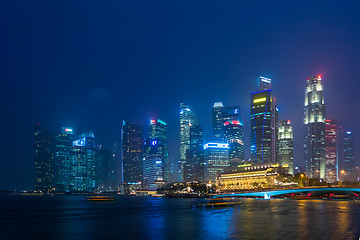 Image showing  Singapore financial district skyline