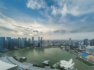 Image showing  Singapore financial district skyline