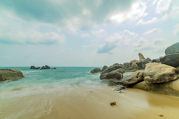 Image showing The grand father and mother rock landmark of Koh samui